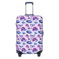 thumbnail image 1 of Kdxio crystal Skull record lips Pattern Luggage Cover for Travel,Elastic and Durable,Fits 18-32 Inch,Anti-Scratch Suitcase Protector-No luggage included, 1 of 5