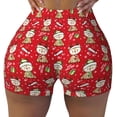 thumbnail image 1 of Kdxio cute Christmas Moose Print Workout Shorts for Women Seamless Soft Smooth Gym Yoga Scrunch Active Shorts, 1 of 5