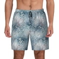 thumbnail image 1 of Kdxio enchanted winter snowflake holly Print Men's Swim Trunks with Compression Liner 7 Inch Inseam Quick Dry Swim Shorts, 1 of 5