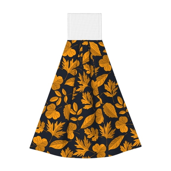 Kdxio fall leaf Hand Towel with Loop Hanging Towel Absorbent Tie Towels for Kitchen Tea Bar Bathroom Decor