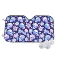 thumbnail image 1 of Kdxio flower Skull starry sky Print Windshield Sun Shade,UV Rays and Sun Heat Protection,Sunshade for Car Windshield,Car Shade Front Windshield - Medium, 1 of 5