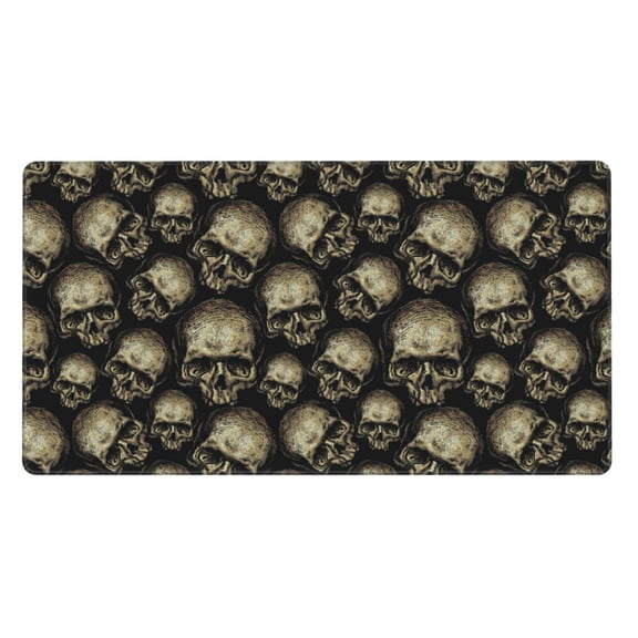 Kdxio funny Retro Skull Print Large Gaming Mouse Pad,Non-Slip Base,Water Resist Keyboard Pad for Gamer,Office & Home,29.5 x 15.8 in