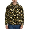 thumbnail image 1 of Kdxio glod Skull snake bird Print Mens Casual Hooded Collar Drawstring Hoodies Pullover Sweatshirts Casual Long Sleeve Shirts-3X-Large, 1 of 7
