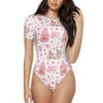thumbnail image 1 of Kdxio gnome couple for Women's Short-Sleeved Onesie Stylish Round Neck Pajamas Bodysuit Jumpsuit Nightwear-X-Large, 1 of 7