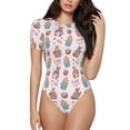 thumbnail image 1 of Kdxio happy Easter for Women's Short-Sleeved Onesie Stylish Round Neck Pajamas Bodysuit Jumpsuit Nightwear-XX-Large, 1 of 7