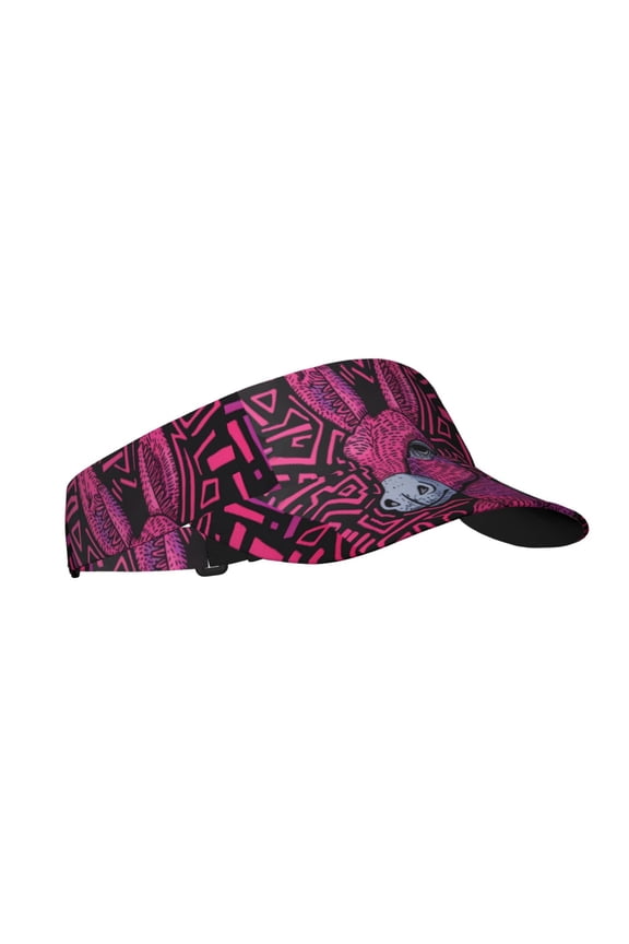 ink Donkey Pop Art Print Sun Visor Hat Golf Visor Adjustable Velcro Outdoor Sports Cap for Men Women