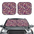 thumbnail image 1 of Kdxio music Skull record Guitar Print 2-Piece Sun Shade Front Windshield - Foldable Car Front Window Sunshades for Most Sedans SUV Truck, 1 of 6