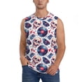 thumbnail image 1 of Kdxio record rock music Skull for Men's Muscle T-shirt,Sleeveless for Workout Running Athletic Gym Lounge Casual, 1 of 5