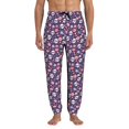 thumbnail image 1 of Kdxio white Skull Flower Pattern Joggers,Sweatpants for Men with Pockets-Medium, 1 of 5