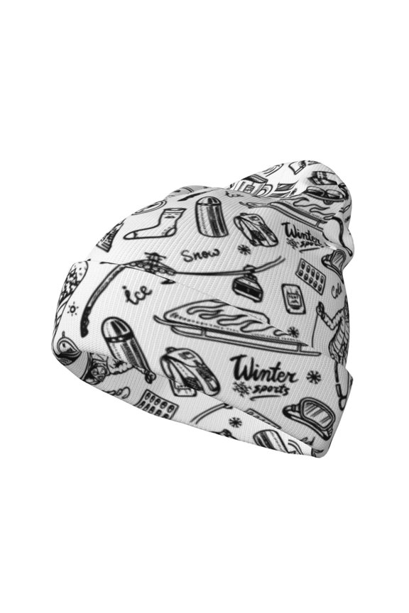 winter Ski Element Winter Beanie for Men Women Beanie Knit Hat Cuffed Cap Beanie Knit Chunky Snow Cap