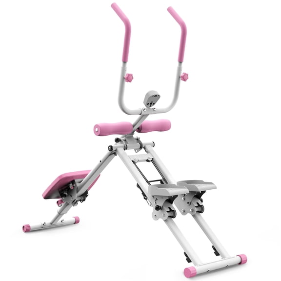 Kdymod 2 In 1 Stair Stepper & Ab Workout Machine,Multifunction Full Body Exercise Equipment,Stair Stepper Exercise Ab Machine for Home Gym,Pink