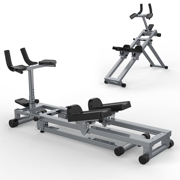 Kdymod 3-in-1 Stair Stepper & Spine Twist Stretcher & Waist Trainer, Adjustable Back Stretcher Machine for Lower Back Exercise, Core Activation & Full-Body Home Workout,Gray