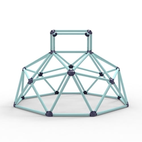 Kdymod 6ft Climbing Dome with Top for Kids Ages 3-8, Indoor/Outdoor Jungle Gym Playset, Dual Safety-Lock Geometric Climber, Easy Assembly Backyard Playground Equipment, Blue.