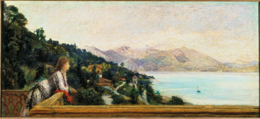 Ke Maggiore From The Villa Ada Troubetzkoy (Veduta Del Lago Maggiore Dalla Villa Di Ada Troubetzkoy) Canvas Art -  (36 x 24)