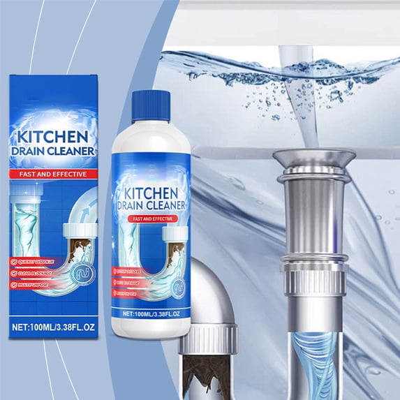 Ke1Clo 100ml Clog Remover Gel, Fast-Acting Drain Cleaner for Shower Sink, Unclogs Hair Soap Scum Blockages for Kitchen Bathroom Pipes