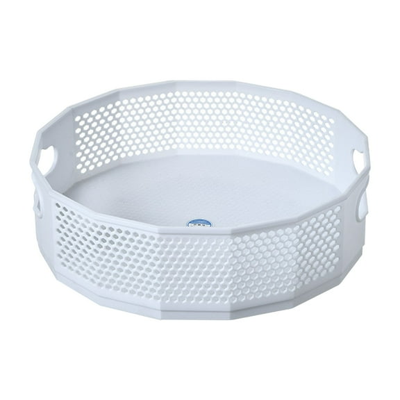 Ke1Clo 360 Rotating Storage Rack Organizer Turntable under $5! Kitchen Spice Cabinet Bathroom Cosmetic Lazy Susan ABS Hollow Drain Ventilation Non-Slip Base Multipurpose Space Saver