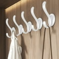 thumbnail image 1 of Ke1Clo 5 Pack Wall Hooks for Hanging, Wall Hooks for Coat and Towel, Adhesive Door Hanger, White, 1 of 6