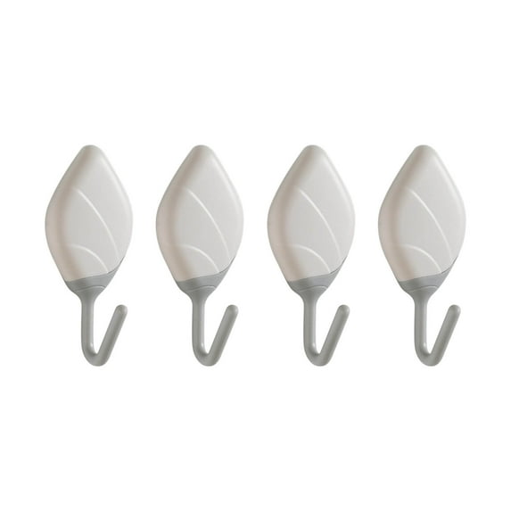 Ke1Clo Adhesive Wall Hooks No Damage under $5! Leaf Design Decorative Hooks Strong Hold No Tools Needed For Kitchen Bathroom Towel Hanging 4 Pack Set
