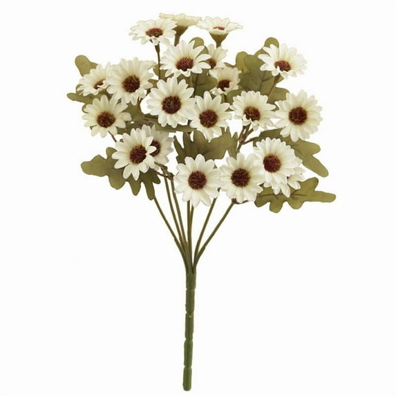 Ke1Clo Artificial Chamomile Bouquet, Silk Flower with Realistic Leaves and Stems, for Wedding Home Decoration and Table Centerpiece, Small Fresh Style