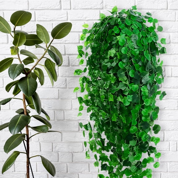 Ke1Clo Artificial Hanging Plants Wall Decor, Begonia Ivy Grape Leaf Fake Plants for Wedding Office Home Indoor Outdoor, Window Box Decoration 41 Inches