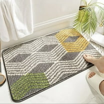 Ke1Clo Bathroom Rugs Soft Absorbent Microfiber Shaped Toilet Rug Non-Slip Bath Carpet Mat for Bathroom 15.74x23.62 Inches