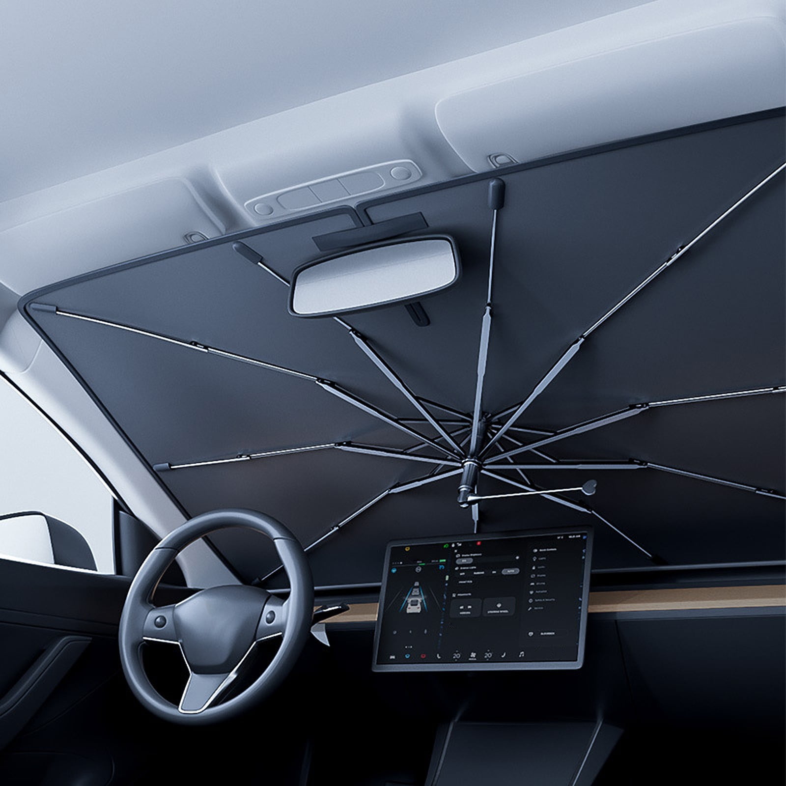 Ke1Clo Car Sunshade Umbrella Front Windshield Portable Allseason