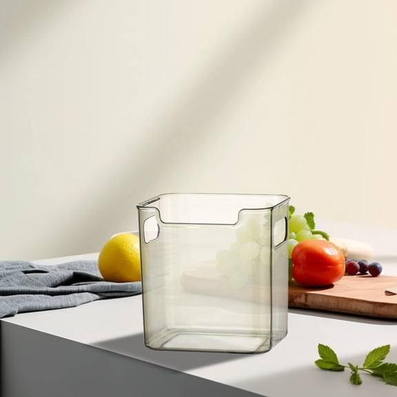 Ke1Clo Clear Refrigerator Side Door Organizer, Food Grade Fridge Storage Bin, Transparent Fruit Vegetable Preservation Container for Kitchen Pantry Freezer