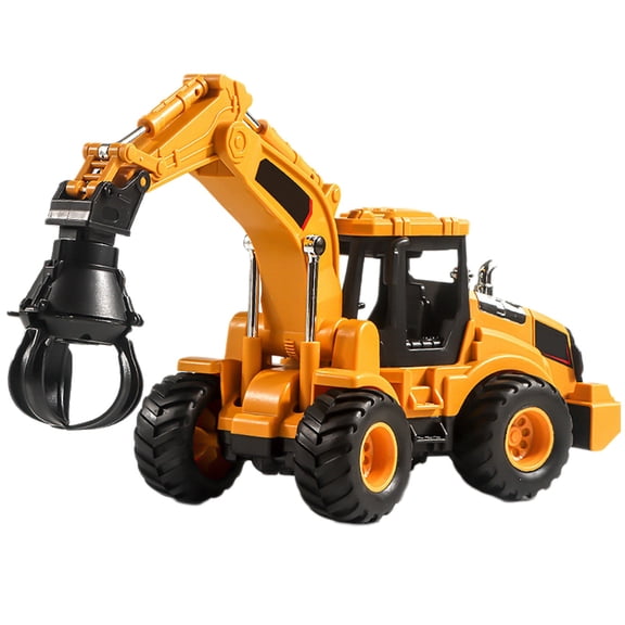 Ke1Clo Construction Toys, Friction Powered Construction Vehicle Toy Clip Machines Drilling Rig Engineering Vehicle Toy Cars for Boys, Yellow