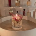thumbnail image 1 of Ke1Clo Dried Flower Candle under $5! Clear Jelly Wax Aromatherapy Scented Candle for Bedroom Romantic Home Decor 3.35x2.76 inch, 1 of 7