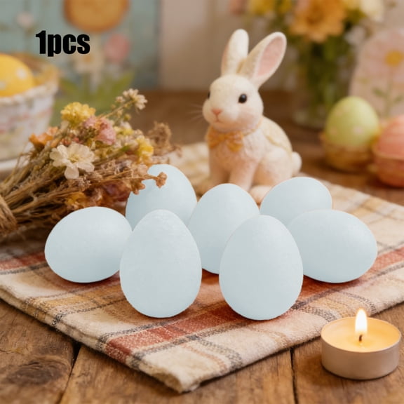 Ke1Clo Easter Foam Flocked Eggs, Easter Egg Decor Velvet-Textured Decorative Eggs in Assorted Colors for Centerpieces Table Mantel Spring Holiday Home Decor