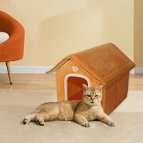 Ke1Clo Foldable Pet House under $5! Dog Cat Tent with Removable Roof Non-Slip Bottom for Indoor Outdoor, Multicolor, 12.6x11.81x10.24 inch