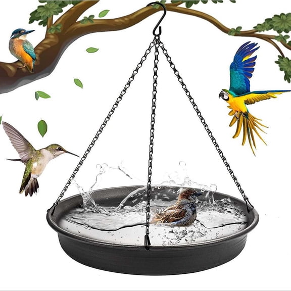Ke1Clo Hanging Bird Feeder, Large Tray SPA Pool Bird Bath, Outdoor Garden Decoration with Circulation Vent System for Backyard Patio