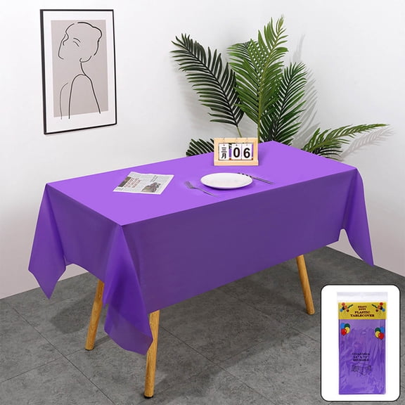 Ke1Clo Large Plastic Rectangle Table Cover under $5! Disposable Tablecloth Wipe Clean Party Tablecloth Covers Elegant Design for Banquet Outdoor Gathering Formal Dinner Spill Resistant