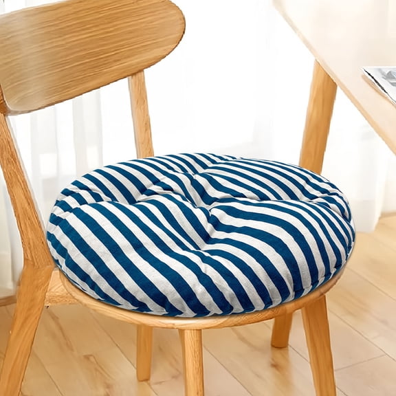 Ke1Clo Linen Chair Pad for Sofa Office Tatami Cushion Round Foam Design for Dining Chair Car Seat Washable
