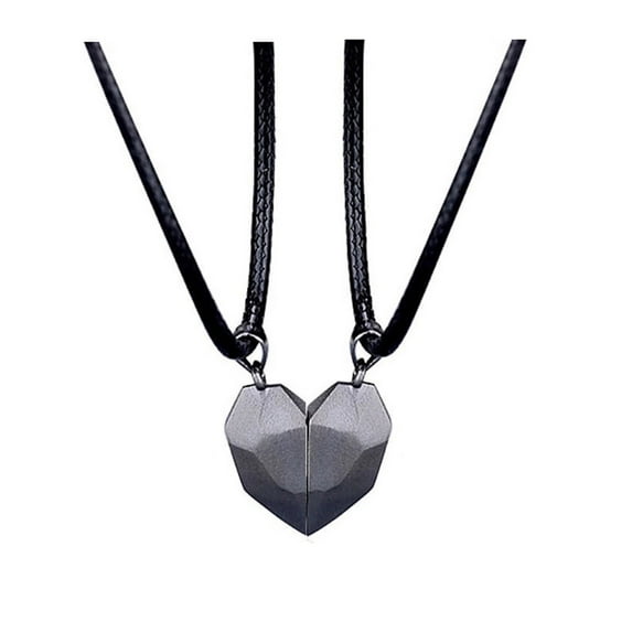 Ke1Clo Magnetic Couple Necklace under $5! Two Souls Heart Pendant for Valentine Anniversary Gift Aluminum Alloy Love Jewelry