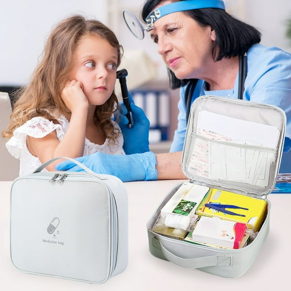 Ke1Clo Medication Organizer under $5! Portable Pouch with Locking Zippers for First Aid Supplements Emergency and Family Travel Use