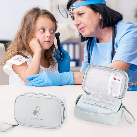 Ke1Clo Medication Organizer under $5! Portable Pouch with Locking Zippers for First Aid Supplements Emergency and Family Travel Use