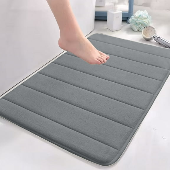 Ke1Clo Memory Foam Bath Mats for Bathroom, Super Soft Absorbent Bathroom Rug Non Slip 24x16 Inch, Quick Dry Bathroom Mat, Machine Washable Floor Carpet Bath Mat for Tub Shower