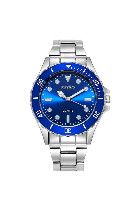 Men's Quartz Watch under $5! Stainless Steel Casual Wristwatch with Crystal Dial 40mm Date Display for Business Daily Use