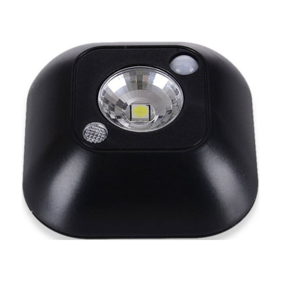Ke1Clo Mini Wireless Infrared Motion Sensor Night Light, Automatic LED Wall Lamp for Wardrobe Cabinet, Emergency Night Light with Daylight Sensor, Black