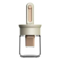 Ke1Clo Oil Brush, Telescopic Oil Bottle Integrated, Glass Kitchen Brush Baking Tool, High Temperature Food Grade Brush for Barbecue Cooking