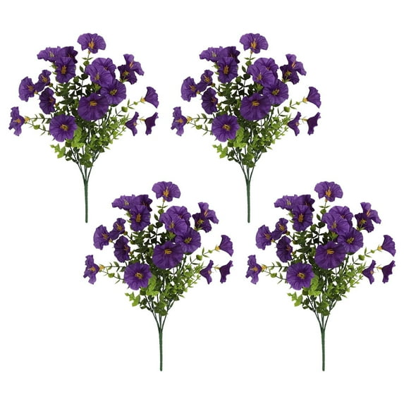 Ke1Clo Outdoor Artificial Flowers Set Realistic Silk Plants Weather Resistant Garden Decor Patio Landscape Arrangements