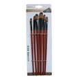 thumbnail image 1 of Ke1Clo Paint Brushes Set, 6Pcs Nylon Watercolor Brushes for Adults, Wooden Handle Art Brushes for Oil, Acrylic Painting and Writing, 1 of 3