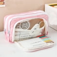 thumbnail image 1 of Ke1Clo Pencil Case Big Capacity Pen Pouch Large Storage Holder Marker Pen Bag Durable 3 Compartment Makeup Pens Organizer Portable Cute Zipper Pencil Case, 1 of 7