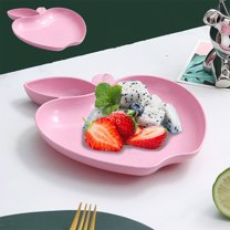 Ke1Clo Plastic Plates under $5! Snack Plates Pink for Kids Adults with Versatile Use for Jewelry Snacks