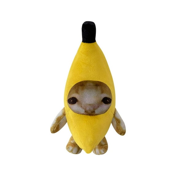 Ke1Clo Plush Doll under $5! Banana Cat Funny Soft Elastic Stress Relief For Children Toys Office Decor