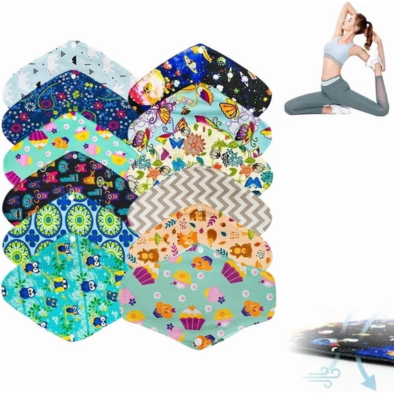 Ke1Clo Reusable Graphene Absorbent Pads, Washable Incontinence Pads with Honeycomb Core for Women, Secure Dry Leakproof Protection for Day Night Postpartum Travel