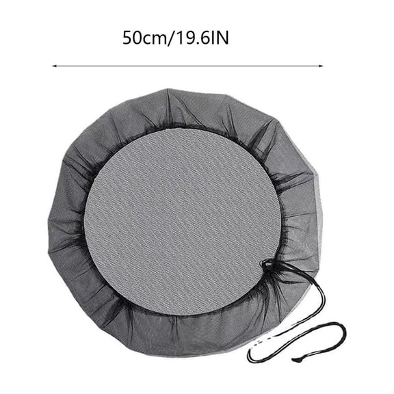 Ke1Clo Reusable Rain Barrel Mesh Cover, Water Barrel Filter Screen With Adjustable Drawstring, Debris Catcher For Garden Rainwater Collection System, Black