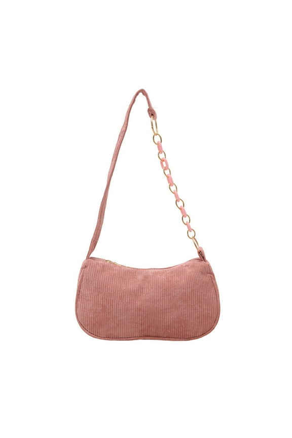 Shoulder Bag for Women Soft Small Clutch Tote Handbags Zipper Closure Crossbody Bags Shoulder Purse Handbag, Pink Purses