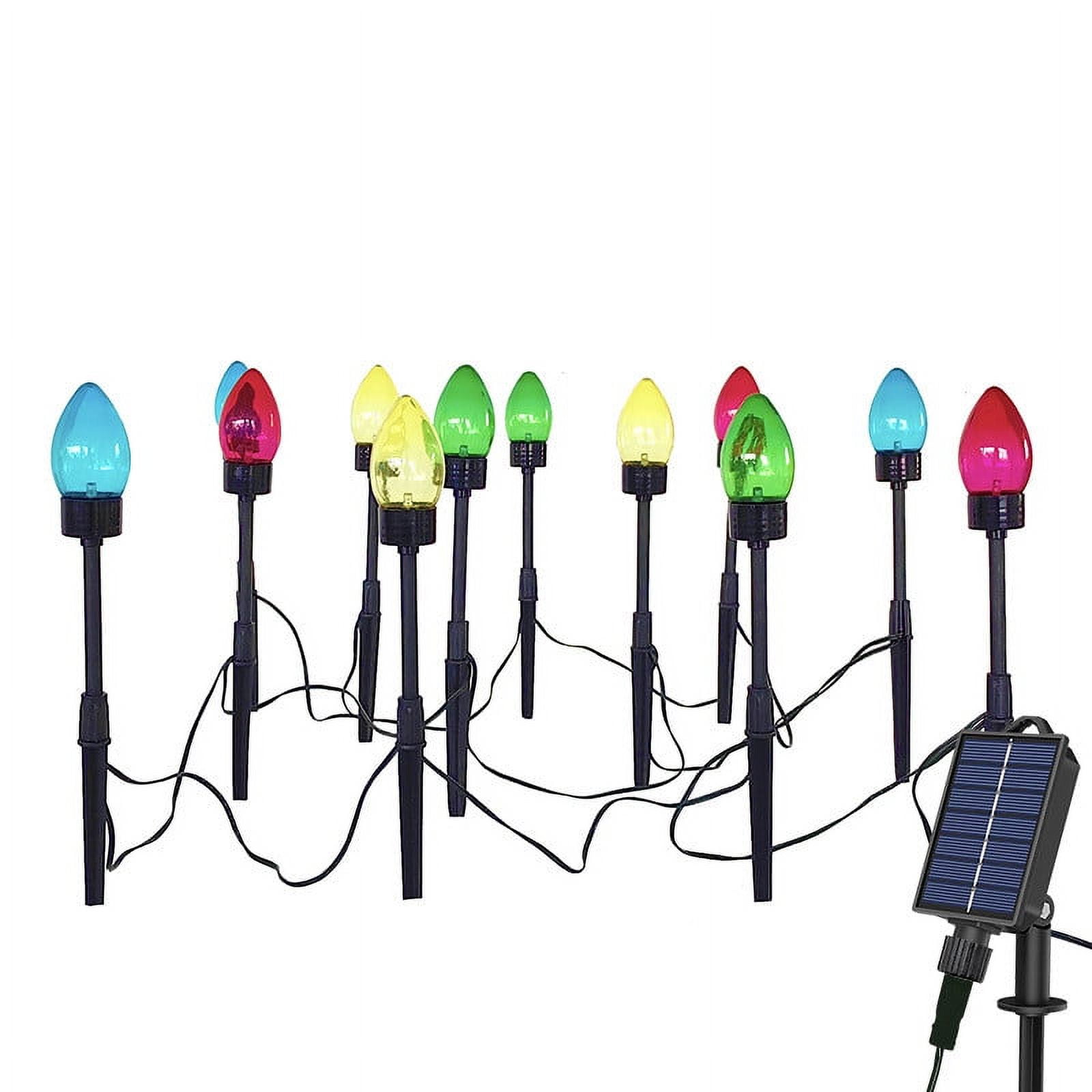 Ke1Clo Solar Christmas Lights Outdoor, Solar Pathway Lights Christmas Lights Solar Outdoor, Christmas Pathway Lights for Lawn Walkway Outside Holiday